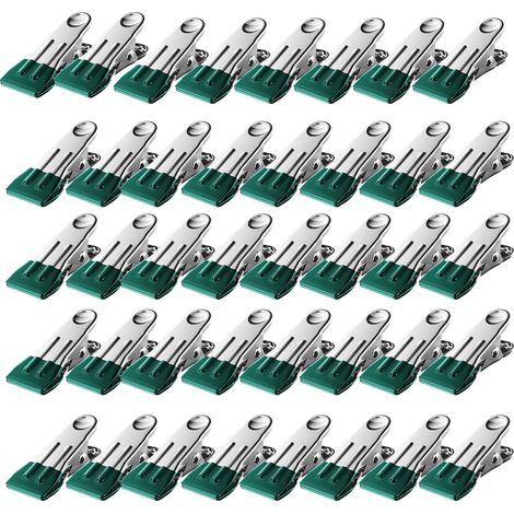 Packung Mit 40 Befestigungsclips Aus Edelstahl Für Oberirdische Poolabdeckungen, Mit Pvc-beschichtung, Für Winterabdeckungen, Handtücher Und Wasserdichte Tücher.