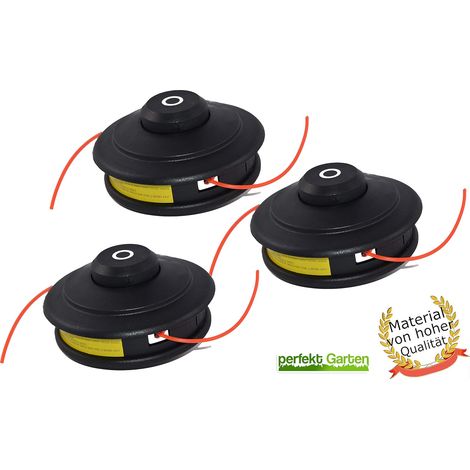 Set Mit 3 Doppelfaden-trimmerköpfen, Automatischer Fadenvorschub, M10-gewinde, Für Fuxtec Und Kompatible Freischneider