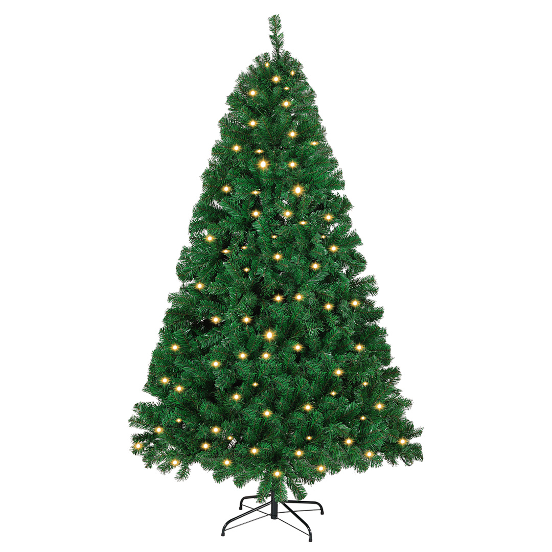 Randaco 180cm Künstlicher Weihnachtsbaum Mit Beleuchtung Led Tannenbaum Für Weihnachten-dekoration, Aus Pe Und Pvc,(ø Ca. 115 Cm) Mit 860 Spitzen