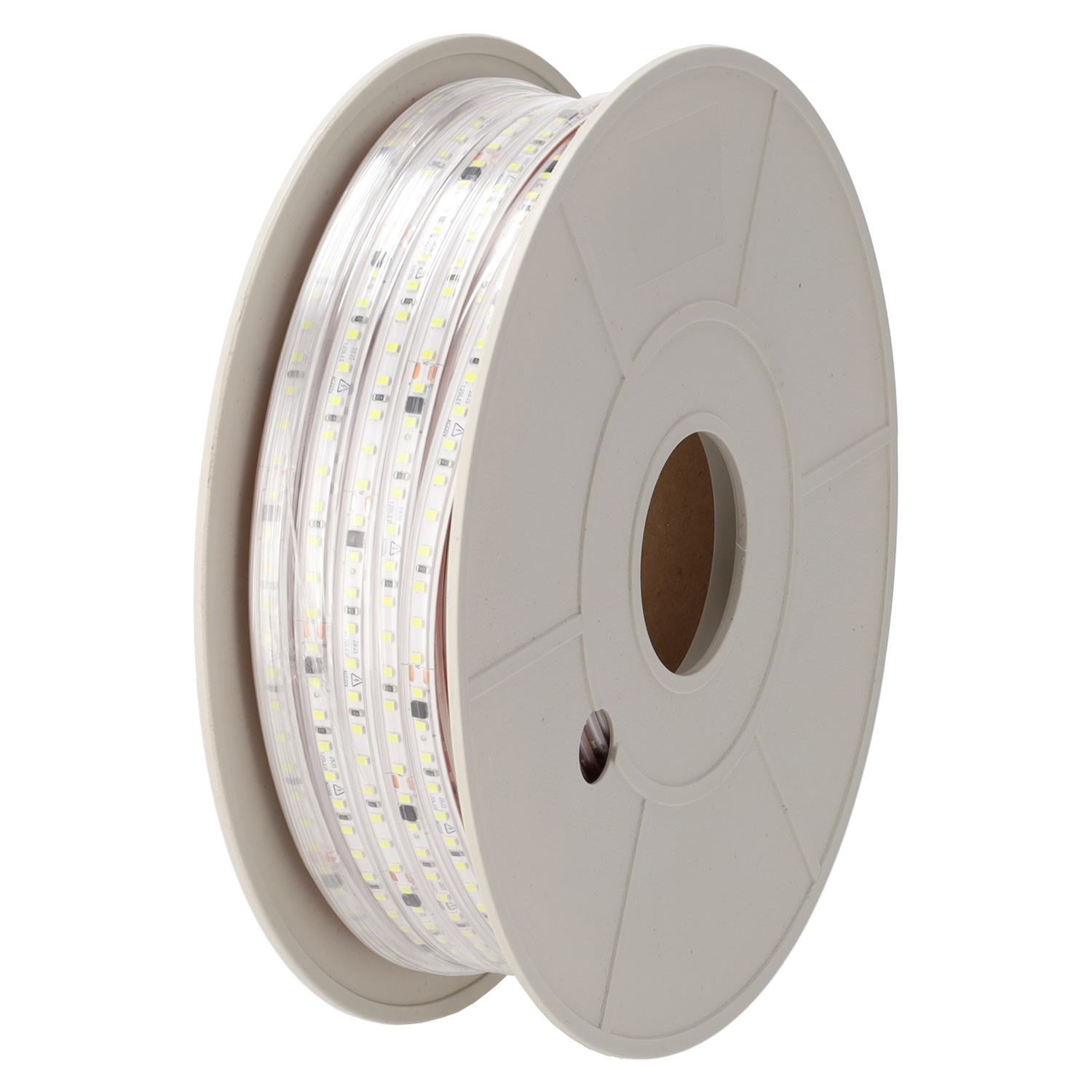 Streifen Mit 120 Leds/m 1500lm/m 3000ºk Smd2835 Selbstrichtend 220vac Ip65 X50m 40.000h