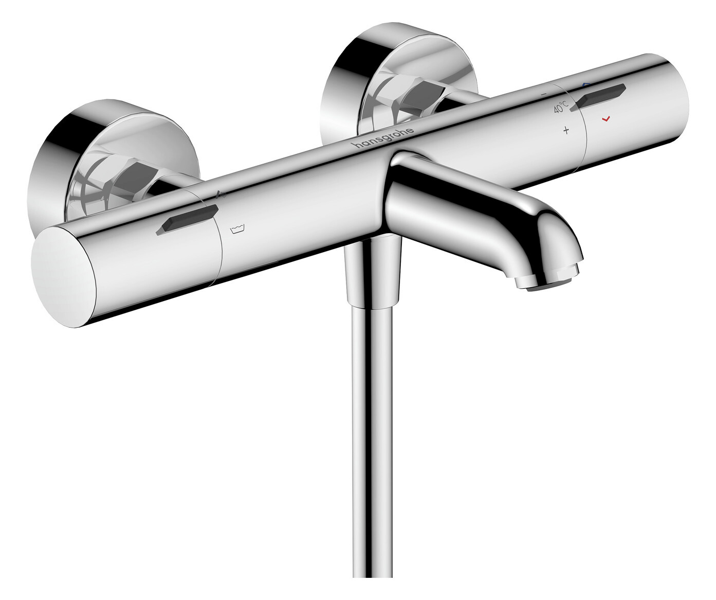 Hansgrohe Ecostat Fine - Thermostat-badarmatur, Schwarzchrom Gebürstet 13325340