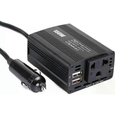 Honornic – 12-v-auf-220-v-kfz-spannungswandler Mit 230-v-zigarettenanzünderbuchse Und Universellem Usb-anschluss – Autozubehör