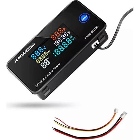Honornic – 100-a-voltmeter/amperemeter, Kfz-batterietester, Kapazitäts- Und Temperaturmessung, 12 V, 24 V, 48 V, 96 V Stromzähler