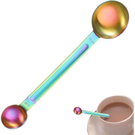 Honornic - Kaffeelöffel Für Gemahlenen Kaffee - Multifunktionales Werkzeug Aus Edelstahl Zum Abmessen Und Andrücken Von Kaffee