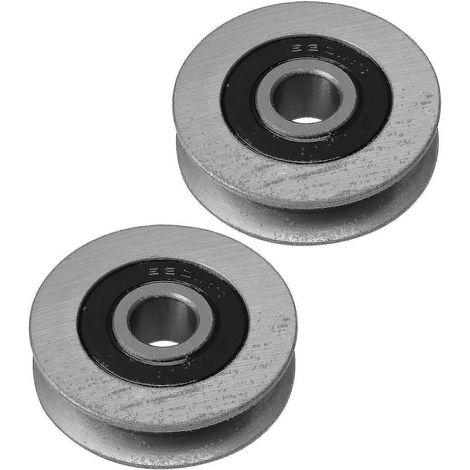 Honornic - Riemenscheibe Mit 2 U-nut-riemenscheiben, 50 Mm Durchmesser, Kugelgelagerte Riemenscheiben, Tragfähigkeit 512 Kg