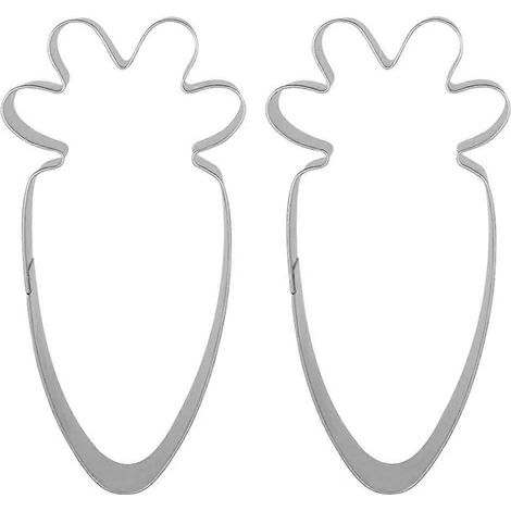 Honornic - Ausstechformen Aus Edelstahl, Osterkarotte, Back- Und Dekorationszubehör (2 Stück)