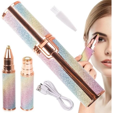 Honornic – Wiederaufladbarer 2-in-1 Epilierer/rasierer Für Gesicht Und Augenbrauen, Rosa