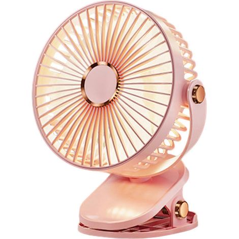 Honornic – Mini-clip-ventilator In Pink Mit 5 Geschwindigkeitsstufen Und 720°-drehung, Ideal Für Schlafzimmer, Camping, Büro Oder Arbeitsplatz. Tragbar Und Leise, Sowohl Für Drinnen Als Auch Für Drauß