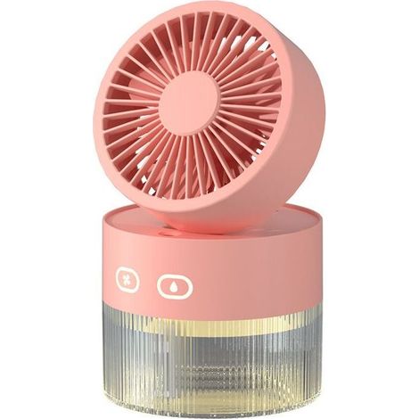 Honornic – Tragbarer Ventilator – Tragbarer Sprühventilator, Usb, Licht, 350 Ml, 3 Geschwindigkeitsstufen, Vielseitig Einsetzbar