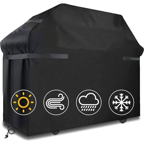 Honornic - Wasserdichte Grillabdeckung 145x61x117 Cm - 420d Oxford-gewebe, Winddicht, Reißfest, Mit Gurten