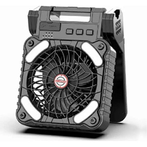 Honornic - Solar-campingventilator Mit Licht, Tragbarer Campingventilator