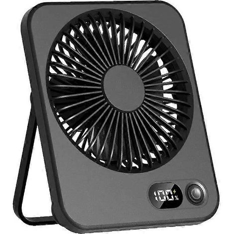 Honornic – Ultra-leiser Faltbarer Schreibtischventilator, Mini-ventilator, Schwarzer Schreibtischventilator
