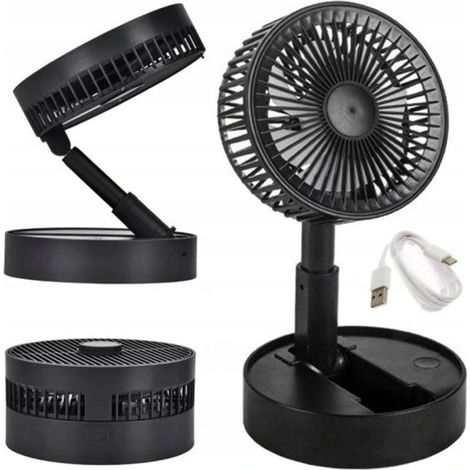 Honornic - Leistungsstarker, Wiederaufladbarer Usb-tischventilator, Mini-usb-standventilator