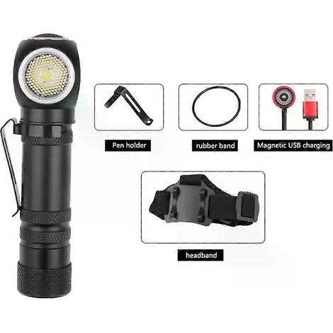 Honornic – Die Neue Wiederaufladbare Led-taschenlampe Xhp50 Mit Magnetischem Ladegerät, Ideal Als Frontlicht Beim Radfahren Und Als Leistungsstarke Outdoor-taschenlampe. Mit Integriertem Akku.