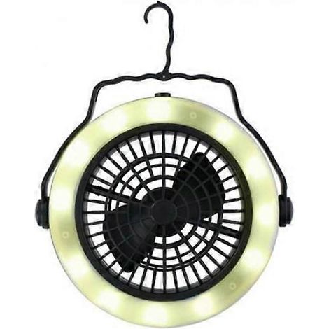 Honornic – Campinglampe Mit Ventilator – Batteriebetrieben – Schwarze Led