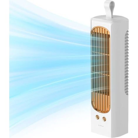 Honornic - Leiser Turmventilator, 3 W, 2000 Mah, 90°-oszillation - Geeignet Für Zuhause, Büro, Schlafzimmer, Küche Usw.
