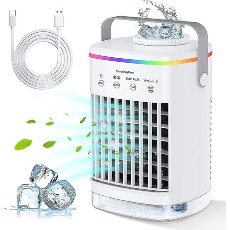 Honornic – Tragbarer Luftkühler, 5-in-1-mini-klimagerät, Persönlicher Mobiler Verdunstungskühler, Usb-tischventilator