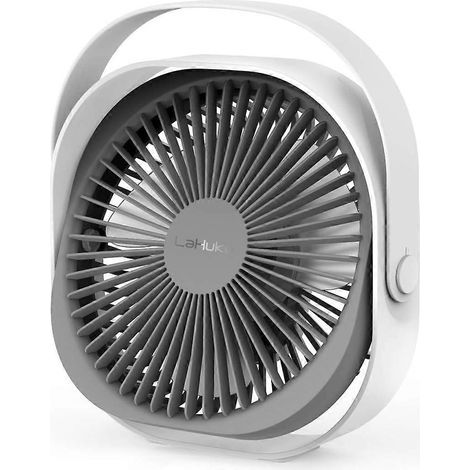 Honornic – Usb-ventilator, Tischventilator, Wiederaufladbarer Ventilator, Tragbarer Und Leiser Schreibtischventilator, 360°-drehung, 3 Belüftungsmodi
