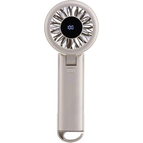 Honornic – Erfrischender Taschenventilator, Kleiner Tischventilator, Tragbarer Ventilator, Leise, 100 Geschwindigkeitsstufen, Kunststoffoberfläche, Ideal Für Kinder, Cremeweiße Farbe