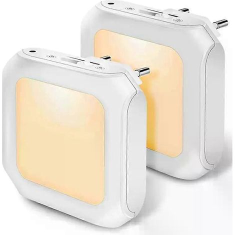 Honornic - Dimmbares Led-nachtlicht, Warmweiß, Kabellos, Kompatibel Mit Eu-, Us- Und Uk-steckern, Ideal Für Kinderzimmer Und Ausgestattet Mit Einem Automatischen Dämmerungssensor.
