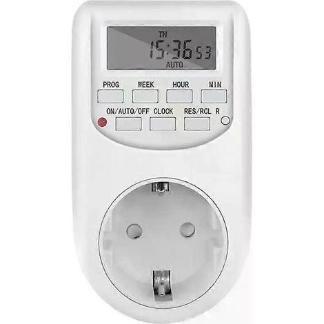 Honornic - Energiesparender Digitaler Küchentimer Mit Wochen- Und Stundentimer, Europäischer Stecker 220 V 50 Hz 10 A (al-06g).