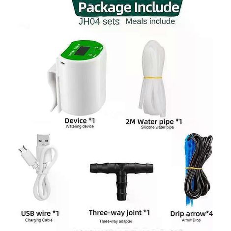 Honornic – Automatisches Bewässerungssystem Für Topfpflanzen, Tropfbewässerungsset, Automatische Bewässerungsvorrichtung, Bewässerungstimer Und Usb-netzteil Für Den Garten