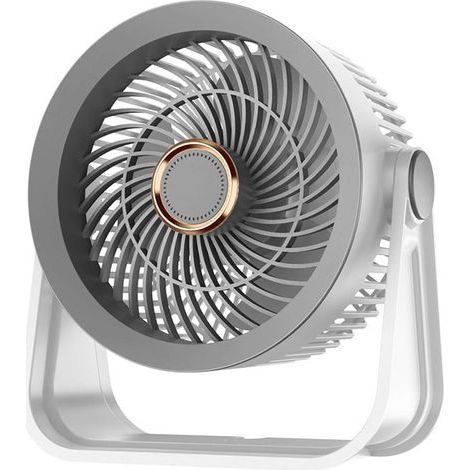 Honornic – Luftzirkulationsventilator Mit Usb-ladefunktion, Multifunktional, Für Zuhause, Studentenwohnheim, Büro, Grau Und Weiß