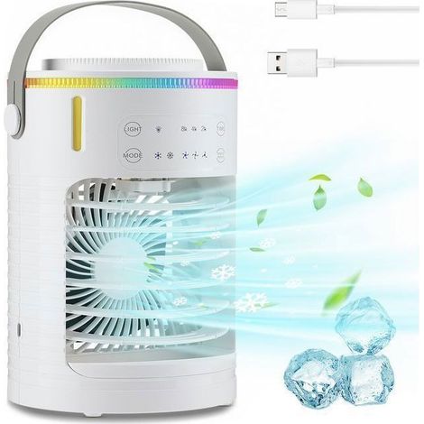 Honornic – Leiser, Tragbarer Klimaanlagenventilator, Mini-klimaanlage, 600 Ml Usb-mobilklimaanlage, 3 Lüfterstufen
