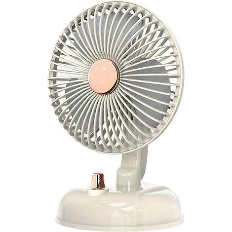 Honornic - Usb-tischventilator, Kleiner Wiederaufladbarer Und Leiser Tischventilator, Weiß, Ideal Für Büro, Zuhause Oder Studentenzimmer.