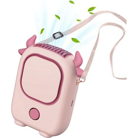 Honornic – Tragbarer Nackenventilator, Mini-nackenventilator, Leise, Ohne Rotorblätter, 360°-luftstrom, Wiederaufladbar, 2400 Mah, 3 Geschwindigkeitsstufen