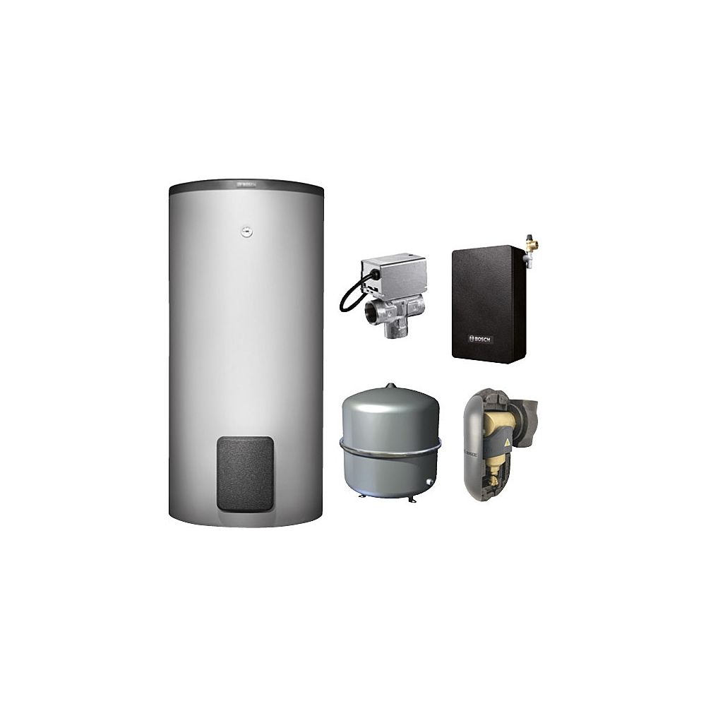 Bosch Brennwert-hybridpaket Bopa St Beg 007, Speicher Stora Wh 290 Lp1b 277l Silber, Hw-set Hyc25-1, Schlammabscheider Dn 32