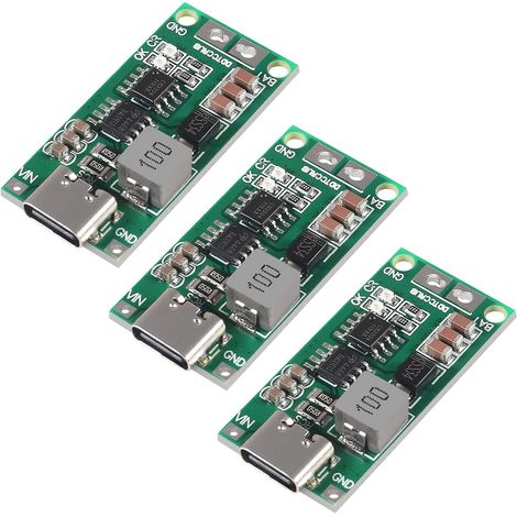 Apex 6er-pack Lithium-typ-c-akkuladegeräte Bms 2s 3s 4s 1a 2a 4a 18650 Usb-c Step-up-boost-modul Für Li-po-polymer-powerbanks (6 Stück 4s 4a)