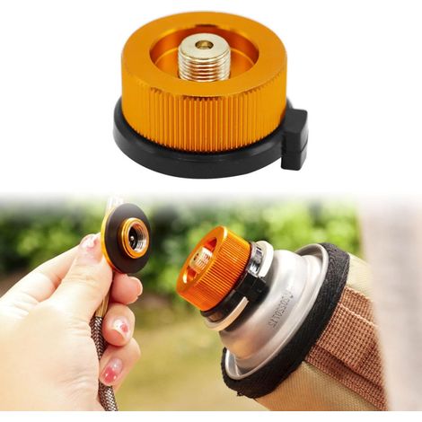Apex Gaskartuschenadapter, Düsenadapter Für Gasflaschen, Gasflaschenadapter, Gaskonverter, Gaskartuschenadapter Für Campingkocher, Gold