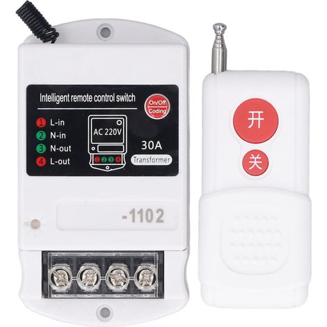 Einphasiger, Ferngesteuerter Schalter 1000 M – 220 V 30 A – Für Pumpen, Garagentore Und Haushaltsgeräte – Hausautomation Über Große Entfernungen