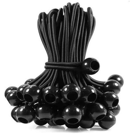 Lntyq 25 Stück Elastische Bungee-seile Mit Kugel, Bungee-seile, Für Planen, Campingzelte, Markisen, Banner, Pavillons, Vorhänge, Verlängerungsgurt, Planenhalterung (10 Cm)