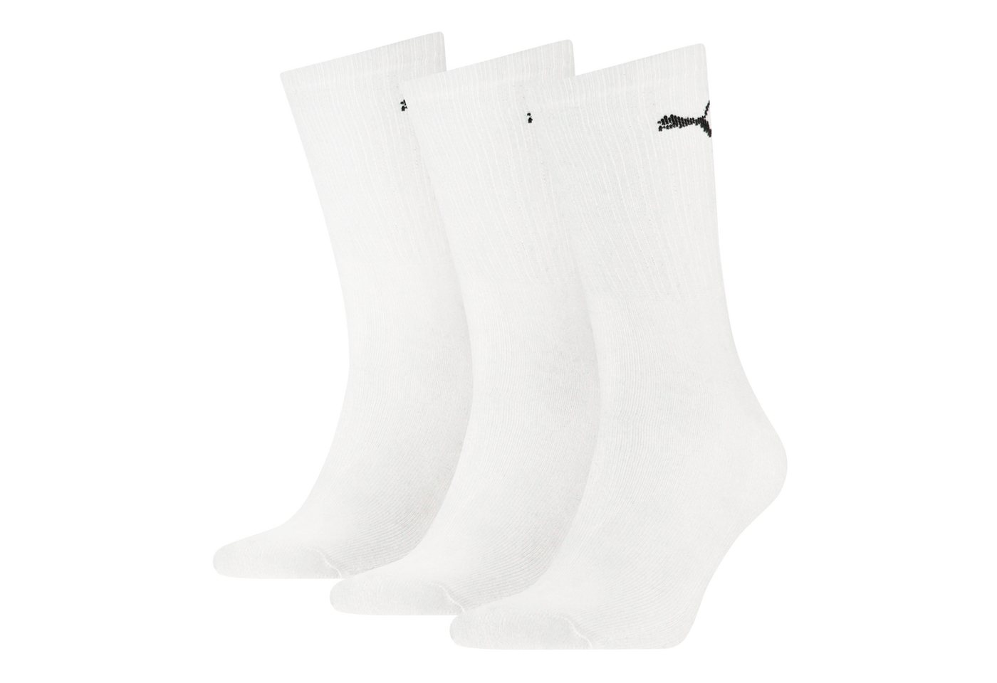 PUMA Sportsocken UNISEX LIGHT CREW SOCK (3-Paar) Mit flacher Zehennaht