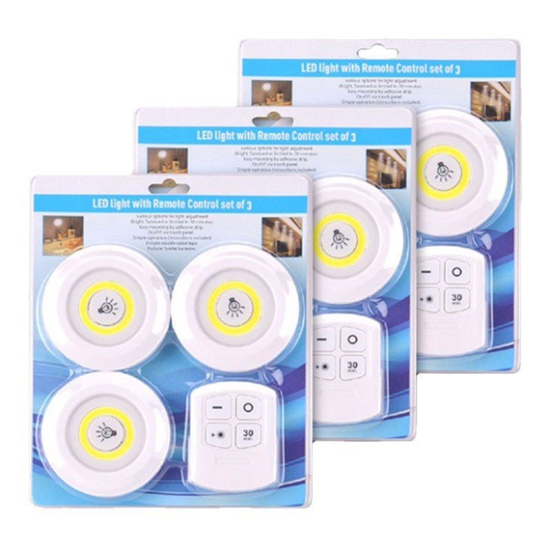 12 Cob-touchlampen Mit Fernbedienung, Warmweiße Touch-scheiben-nachtlichter, Batteriebetrieben, Geeignet Für Schlafzimmer, Kleiderschränke, Küchen, Pflegebereiche Usw.