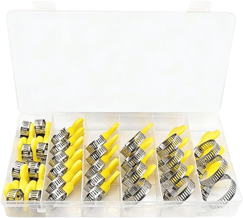 Set Mit 30 Edelstahl-schlauchschellen, Einschließlich Edelstahl-gewindeschellen Und T-bolzenschellen, Für Den Hausgebrauch (30 Stück)