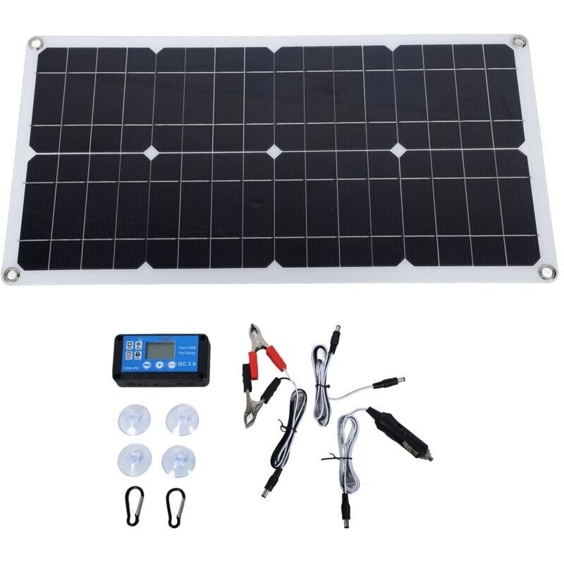 100w Solarpanel-set, Ip67 Wasserdicht, Mit Dc 12v/24v 20a Laderegler, Tragbares Solarpanel Für Wohnmobile, Caravans Und Fahrzeuge