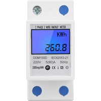 Einphasiger Stromzähler, 5-80a Ddm15sd Elektronisches Energiezähler-relais Kwh Einphasig Mit Digitalanzeige Und Hintergrundbeleuchtung, Lcd-anzeige, Din-schienen-energiezähler