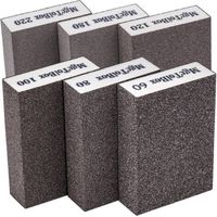 6er Set Schleifschwämme, Schleifblock-kit Polierung Körnung 60/80/100/120/180/220 Waschbar Und Wiederverwendbar