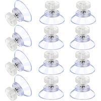 12 Große Saugnäpfe Kunststoff-saugnäpfe Transparente Anti-kollisions-gummisaugnäpfe Metallschraube Und -mutter Solide Transparente Pvc-saugnäpfe Ersatz Mit Schraubenmutter