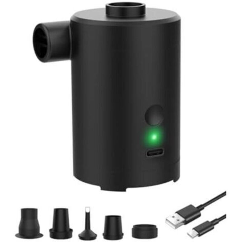 Elektrische Luftpumpe, Wiederaufladbar 3600 Mah, Schnelles Aufblasen Und Entleeren, Mit 5 Düsen Für Pools, Luftmatratzen, Camping Und Reisen