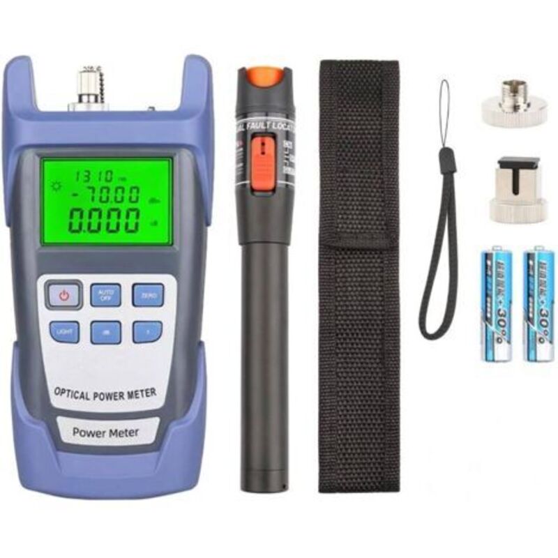 Optisches Glasfaser-werkzeugset Mit 10-mw-optikleistungsmesser, Tragbarer Glasfaserteststift, Optischer Fasertester, Rotes Licht