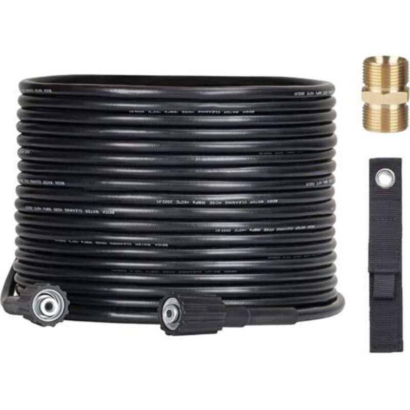 Ersatzschlauch Hochdruck 10 M, M22 X 14mm - Verdrehungsfester Verlängerungsschlauch - Kompatibel Mit Karcher Hd Hds Kranzle Mit Messingadapter