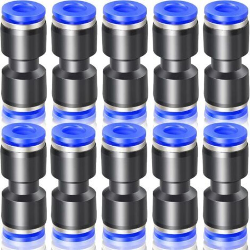 Blaue Steck-pneumatikverschraubungen Mit 10 Mm Außendurchmesser (pu-10)