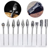 10er-pack Rotationsfräser Aus Hartmetall Mit Schleifkopf Für Dremel-rotationswerkzeuge, Eigenschaften: Metall, Werkzeug