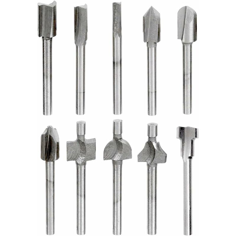 10 Stück 3 Mm 1/8" Mini-nutfräser Hss Tischler-fräserbits Holzfräser Für Dremel Foredom Drehwerkzeug
