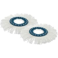2er-pack Ersatzköpfe Für Clean Twist Disc Mop, Ideal Für Fliesen Und Steinböden, Saugstarke Mikrofaser Gegen Wasser Und Schmutz, Ersatzmoppstränge, Weiß