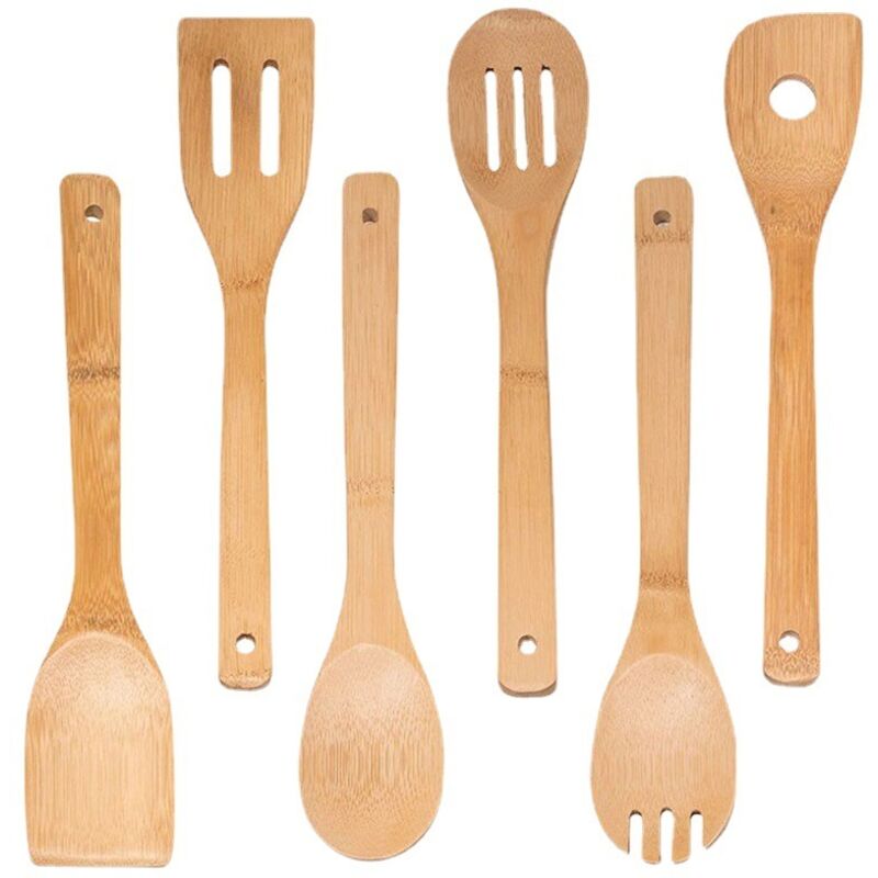 Küchenutensilien-set Mit Halter, Spatel Und Utensilien, Hellbraun